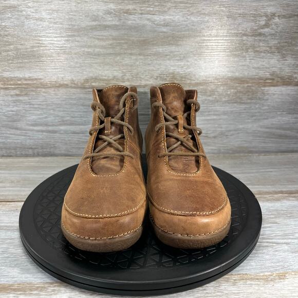 Duluth Trading Co Women’s Andina Brown Leather Lace Up Chukka Boots Size 8.5 - Picture 2 of 8